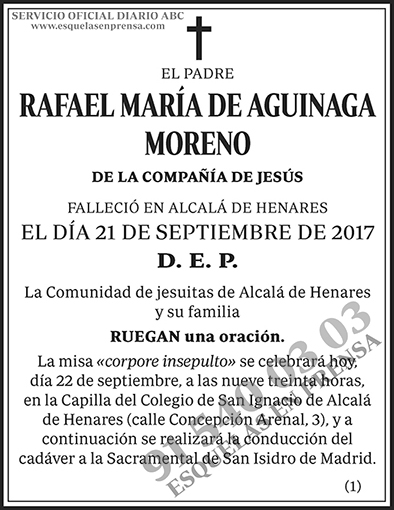 Rafael María de Aguinaga Moreno